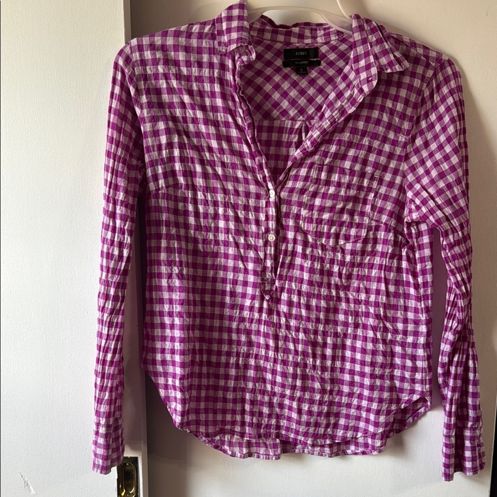Purple Checkered Women's Top